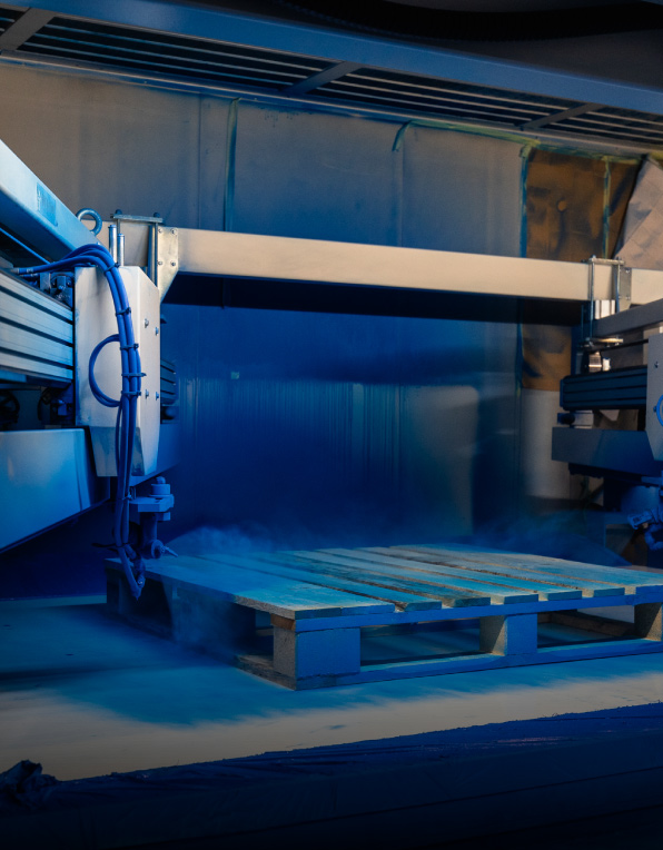Pallet painting facility